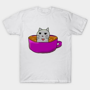 The cat on coffe T-Shirt